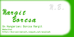 margit borcsa business card